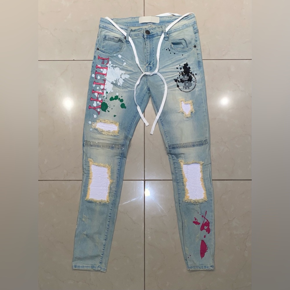 Original fables “crypto” denim jeans